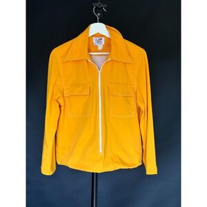 Vintage Women's Kill Bill Jacket Yellow White Zip Carano Chicago Zip Up Shirt
